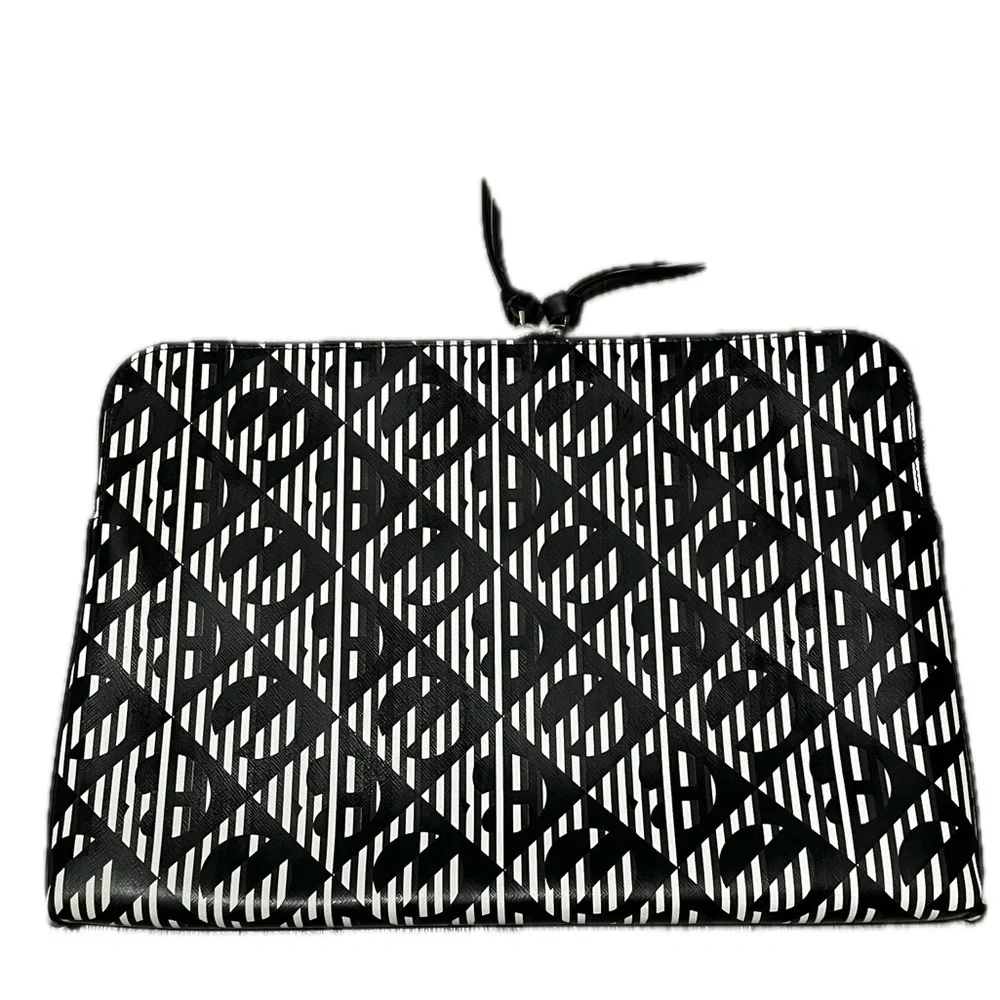 HENRI BENDEL laptop case New York Double Zipper, Saffiano Leather